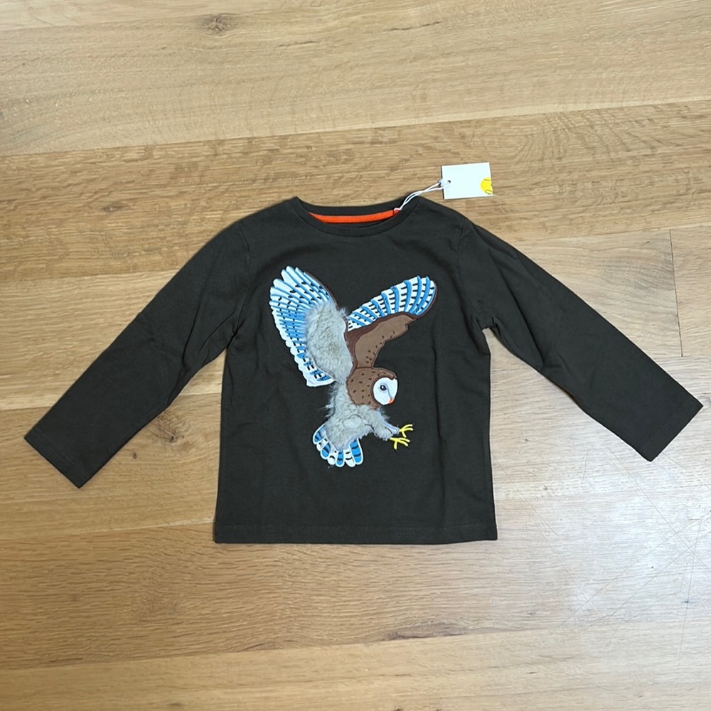 Mini Boden Owl LS Tee